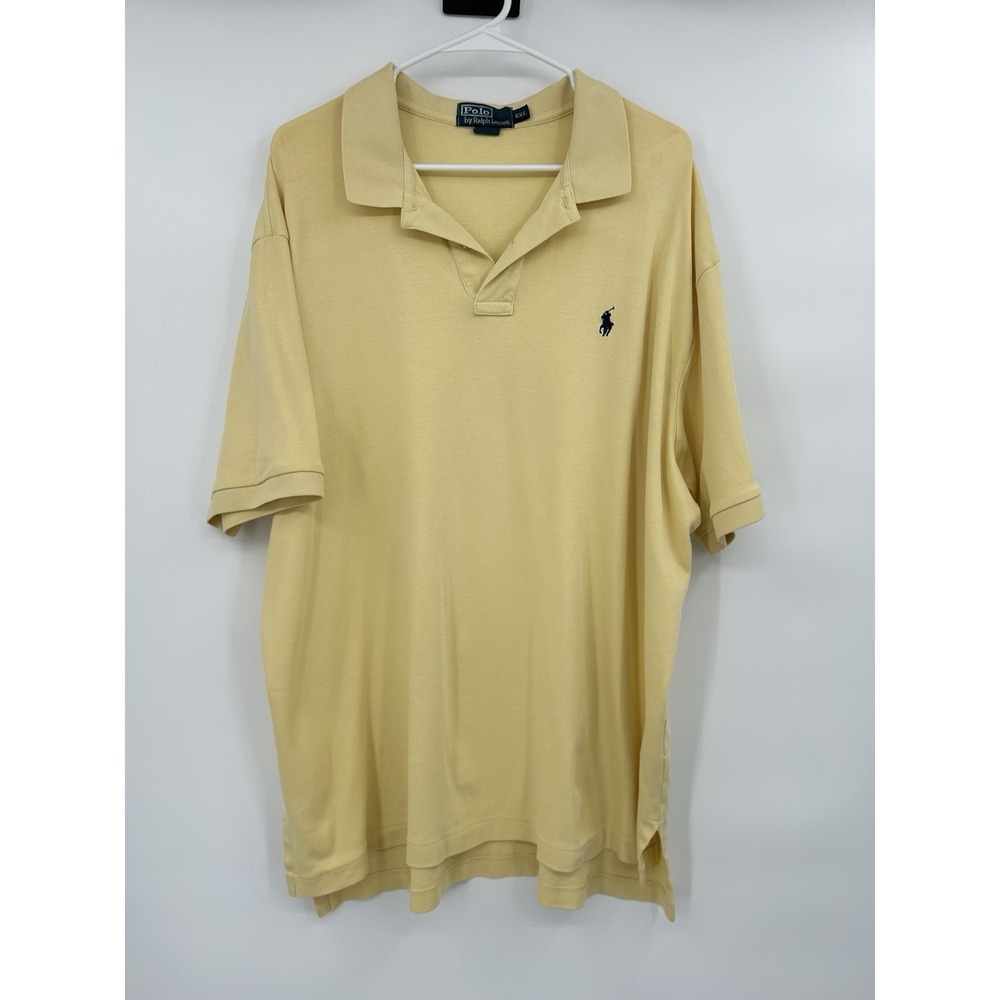 Polo Ralph Lauren Mens‎ Short Sleeve Polo Shirt Size XXL Preppy Butter Yellow